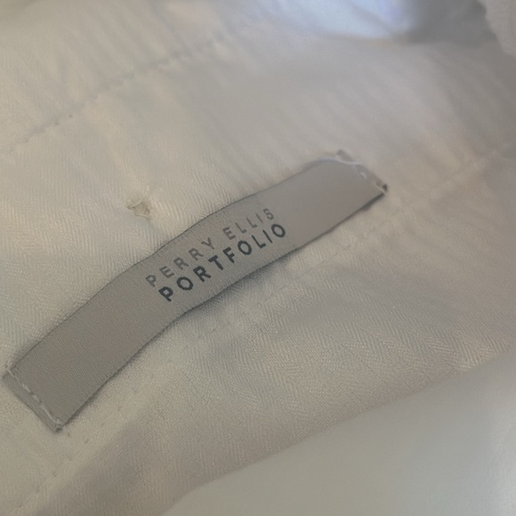 Perry Ellis Portfolio white linen pants 36x32 - Picture 3 of 7